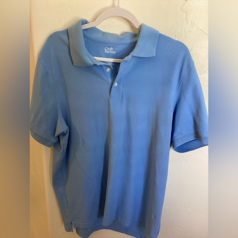 Croft&Barrow polo-SZ L
Pit to pit 21”
Length 31”